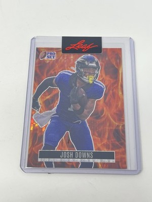 2023 Leaf Pro Set Josh Downs 1/1 Pre Production Proof Fire Rookie Colts
