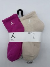 NEW 6 PAIR PACK NIKE JORDAN LIGHTWEIGHT ANKLE SOCKS GIRLS SIZE 5Y-7Y WOMEN 6-10