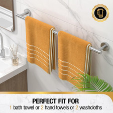 Brushed Nickel 25.7 Inch Towel Bar for Bathroom Stainless Steel Bathroom Towel R