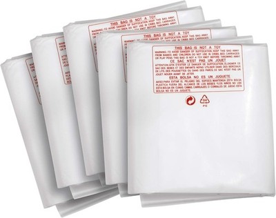Clear Plastic Dust Collector Replacement Bag 5 Pack 20'' Diameter by 43'' Long