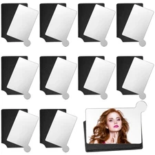 DEAYOU 10 Pack Stainless Steel Credit Card Mirror, Unbreakable Small Compact ...
