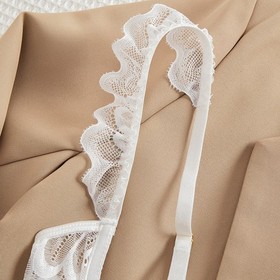 Womens Open Cup Bra Sexy Cupless Exposed Breasts Bra G-string Lace Lingerie Set