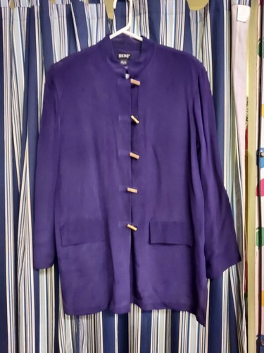 VINTAGE SHOMI SEIDE LILA JACKE GRÖSSE 12