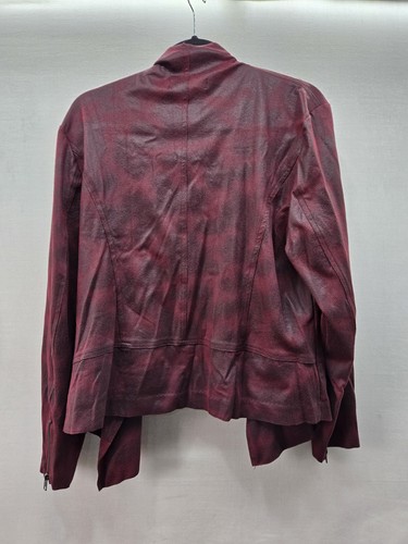 Midnight Velvet Womens Burgundy Jacket Cardigan Sz Xl Open Front Drape - Picture 7 of 7