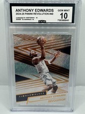 Anthony Edwards 2024 Panini Revolution #40 Timberwolves CCG 10 Graded Card