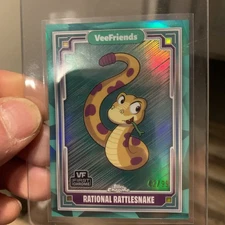 2025 Topps Chrome Veefriends Rational Rattlesnake Green Refractor #42/99