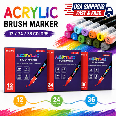 36 Colors Acrylic Paint Pens Permanent Markers for Canvas Wood Rock Painting US