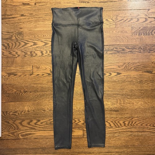 SPANX | Mujer | Legging de piel de serpiente guijarro imitación cuero | Negro | Mediano - Imagen 1 de 7