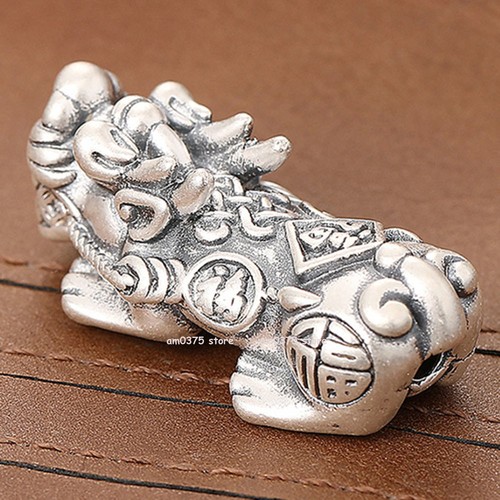 Colgante de Plata Fina Pura 999 Mujer Moneda Dragón 3D Pixiu Accesorio Cuentas Hágalo Usted Mismo - Imagen 39 de 50