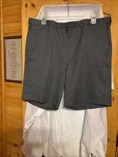 Pro Oxford Golf Short, Grey, 44W Expandable