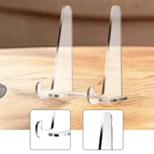 Acrylic Plate Stand Stable Multipurpose Tabletop Easel for Book Plaque Plate