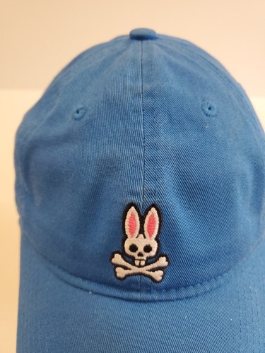 Psycho Bunny Blue Classic Baseball Cap Adjustable One Size - Picture 2 of 11
