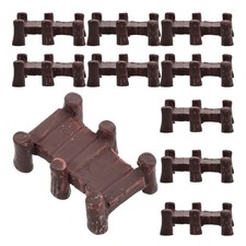  10 Pcs Miniaturbrücke Für Mikroszene Miniaturzubehör Gartenzubehör