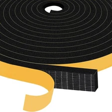 33Ft Weather Stripping Door Seal,Self Adhesive Strip,Window Black 