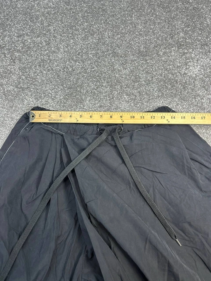 Marni Pants Womens 40 Black Cotton Drawstring Contrast Stitch Wide Leg - Image 3 of 4