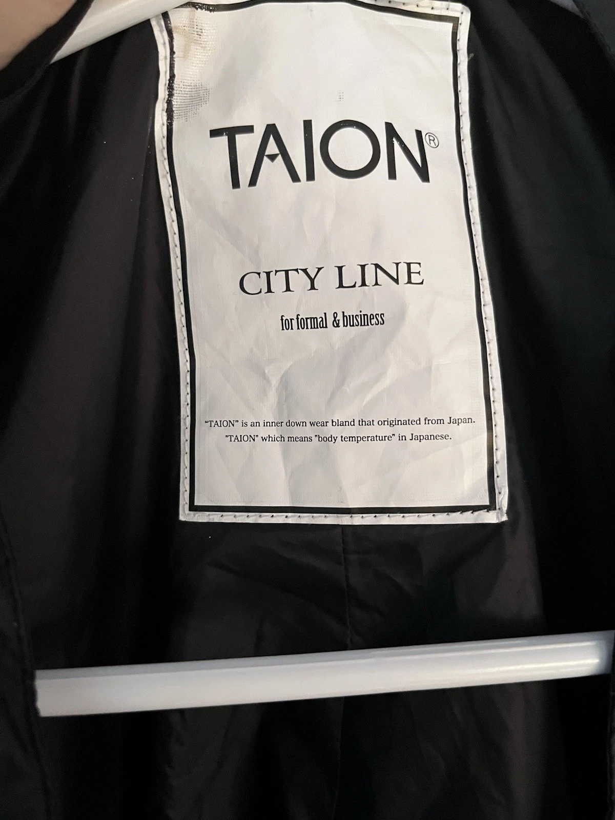 TAION City Line For Formal & Business Down Dress Vest Black Sz Asia L US Medium - product detail image 5