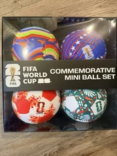 FIFA World Cup 2026 Commemorative Mini Ball Set 4 Pack CAN MEX USA NEW Holiday