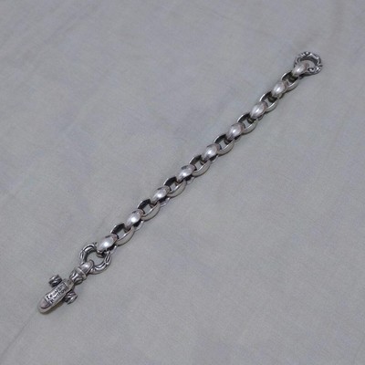 LONE ONES Silk Link Bracelet M w/Crane Circle Leonard