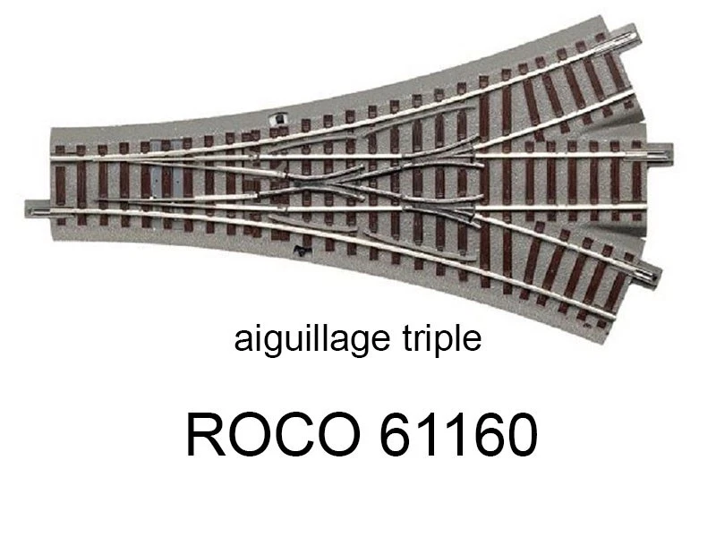 Aiguillage Triple  H0  Voie A Piko 239.07 Mm Piko H0 55225 15 908 Mm