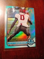 2021-22 Bowman University Chrome Prospects Aqua Refractor /299 Jaylen Watson #76