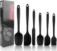 6Pcs Teigschaber Silikon Set, Silikon KüChenhelfer 230 Schwarz
