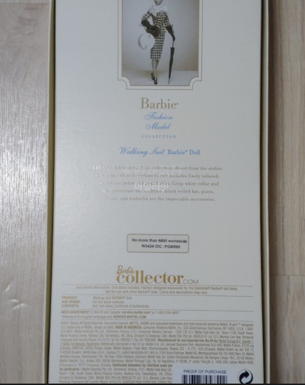 Mattel BARBIE Fashion Model Collecion Walking Suit Barbie