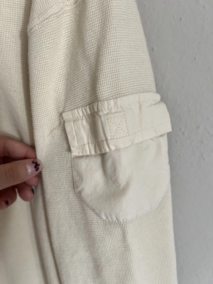 Camisa de Colección Manga Larga Crema Arizona Jean Company con un bolsillo en la manga Foto 3 de 4