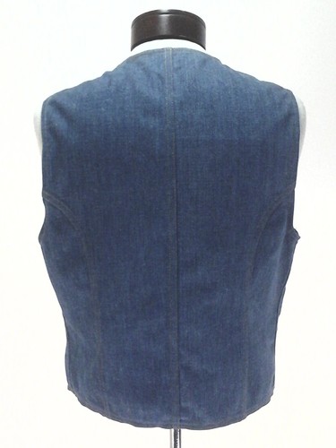 LEE Set Denim Vest Vintage 70s Western Sanfor Set Button Up USA Men's 44R fits L - Picture 5 of 9