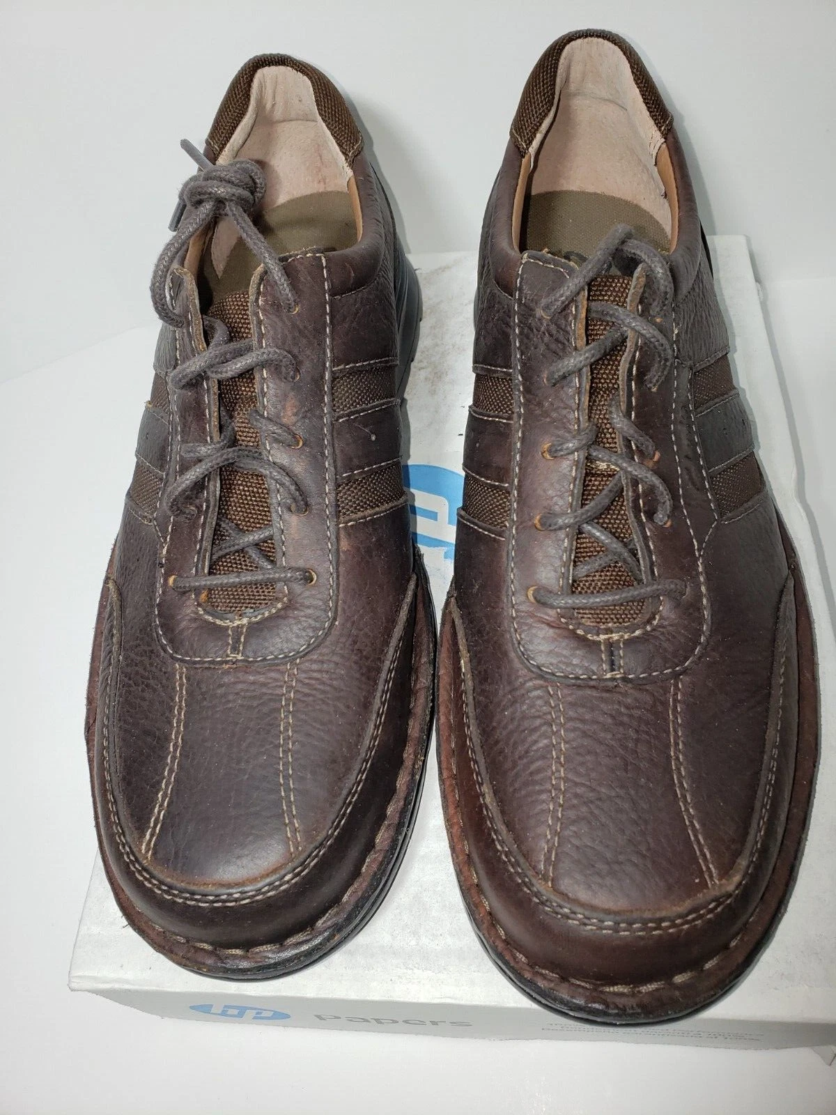 Abbigliamento uomo Clarks 71728 taglia 9M marrone casual oxford stringato