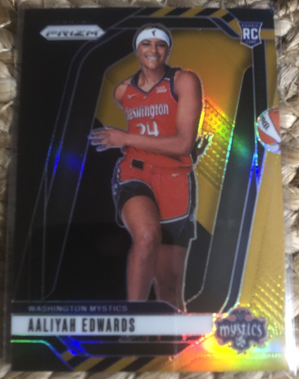 2024 Panini Prizm WNBA AALIYAH EDWARDS Rookie RC Black Gold #2/5 Mystics!