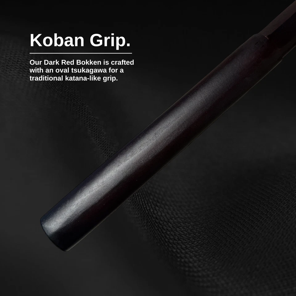 E-BOGU Красный Дуб Боккен Ручной Работы (40") с Сайей/Футляром | Обучение Боевым Искусствам - Изображение 2 из 4