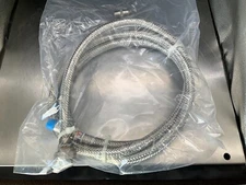 36" Stainless Steel Industrial Braided Hose 1/2" Female x 1/2" Male, 3/4"
