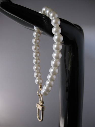 Cadena Monedero Perla Alta Calidad - Elegante Llavero Perla - Correa Bolso Perla - Imagen 3 de 6