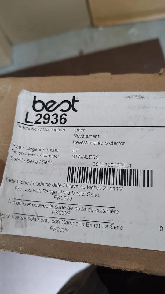 Forro de capucha personalizado Best L2936 36" Foto 2 de 4