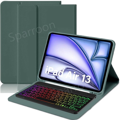 Beleuchtet Tastatur Hülle für iPad Pro 12,9 Zoll 6./5./4./3. Generation/Air 13" - Bild 7 von 60