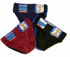 Boys 3 Pack of 100% Cotton Plain Underwear Briefs Pants Age 2 3 4 5 6 7 8 
