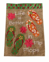 Home Garden Flag Summer Life Is Better In Flip Flops Design - Summer Garden F... on sale Home Garden Flag Summer Life Is Better In Flip Flops Design - Summer Garden F... on sale
