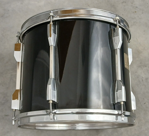 PEARL SESSION ELITE 12" BLACK LACQUER TOM DRUM, 90's BIRCH/ MAHOGANY, NICE! - Picture 5 of 7
