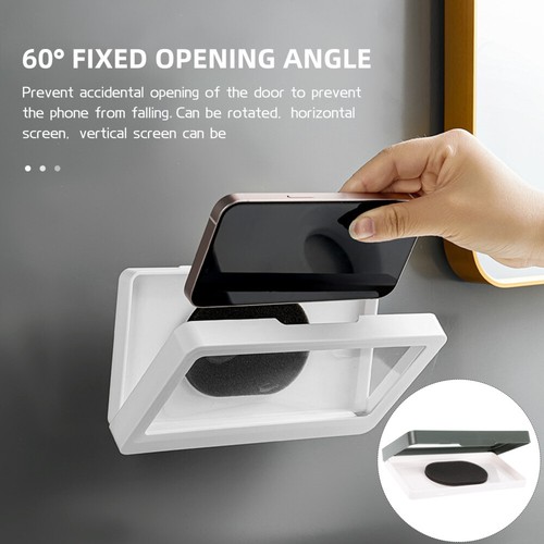 Waterproof Phone Case Bathroom Cellphone Holder Wall Mounted Storage - 第 8/12 張圖片