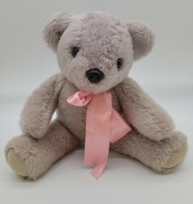 Vintage Gray Stuffed Bear Jointed Arms  Legs 14" Plush
