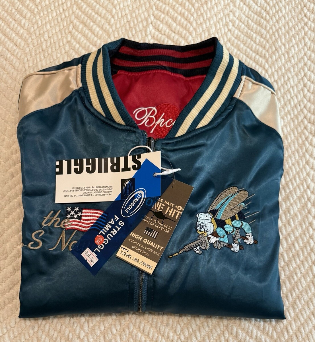 U.S. Navy Seabees Japanese Sukajan Style Embroidered Reversible