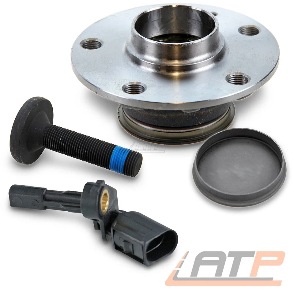 RADNABE RADLAGER +ABS-SENSOR HINTEN RECHTS FÜR AUDI A3 VW BEETLE GOLF 5 6 JETTA