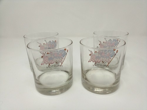 Juego de 4 gafas de bar Halston 1992 Juegos Olímpicos de Verano Barcelona, España - Imagen 2 de 3