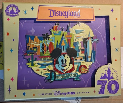 Disneyland 70th Anniversary Jumbo Pin Mickey Limited Edition