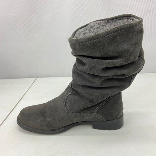 Bearpaws Womens Kassidy Boots Grey Suede Booties Slouch - Size 7 - Picture 6 of 12
