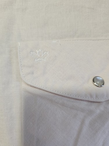 Vintage Western Craft Pearl Snap Shirt Long Sleeve Light Pink - Picture 4 of 6