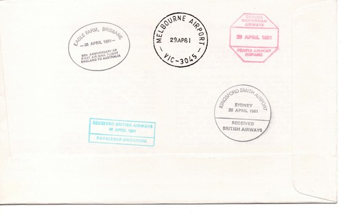 5OTH ANNIVERSARY OF THE FIRST ENGLAND AUSTRALIA AIRMAIL - First Day Cover - GB - Picture 2 of 2
