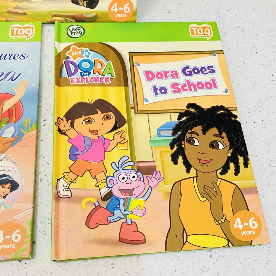 Leap Frog Tag Reading System Books Lot Of 3 Dora Goes To Sch, Kung Fu Panda & Ad - Image 4 of 4