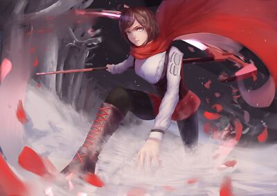 Anime fantasy art ruby rose character Playmat Gaming Mat
