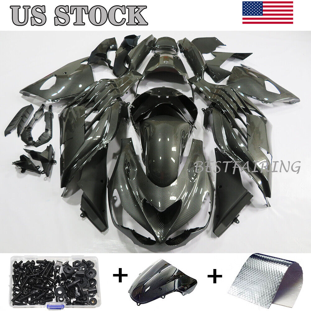 Carbon Fiber Fairing w/ Bolts For Kawasaki Ninja ZX14R 2012-2022 ZX1400  Body Kit